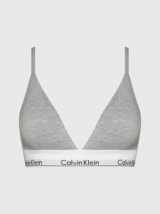 Calvin Klein USA Triangle - Modern Cotton Womens Bra Grey 3470962-VU